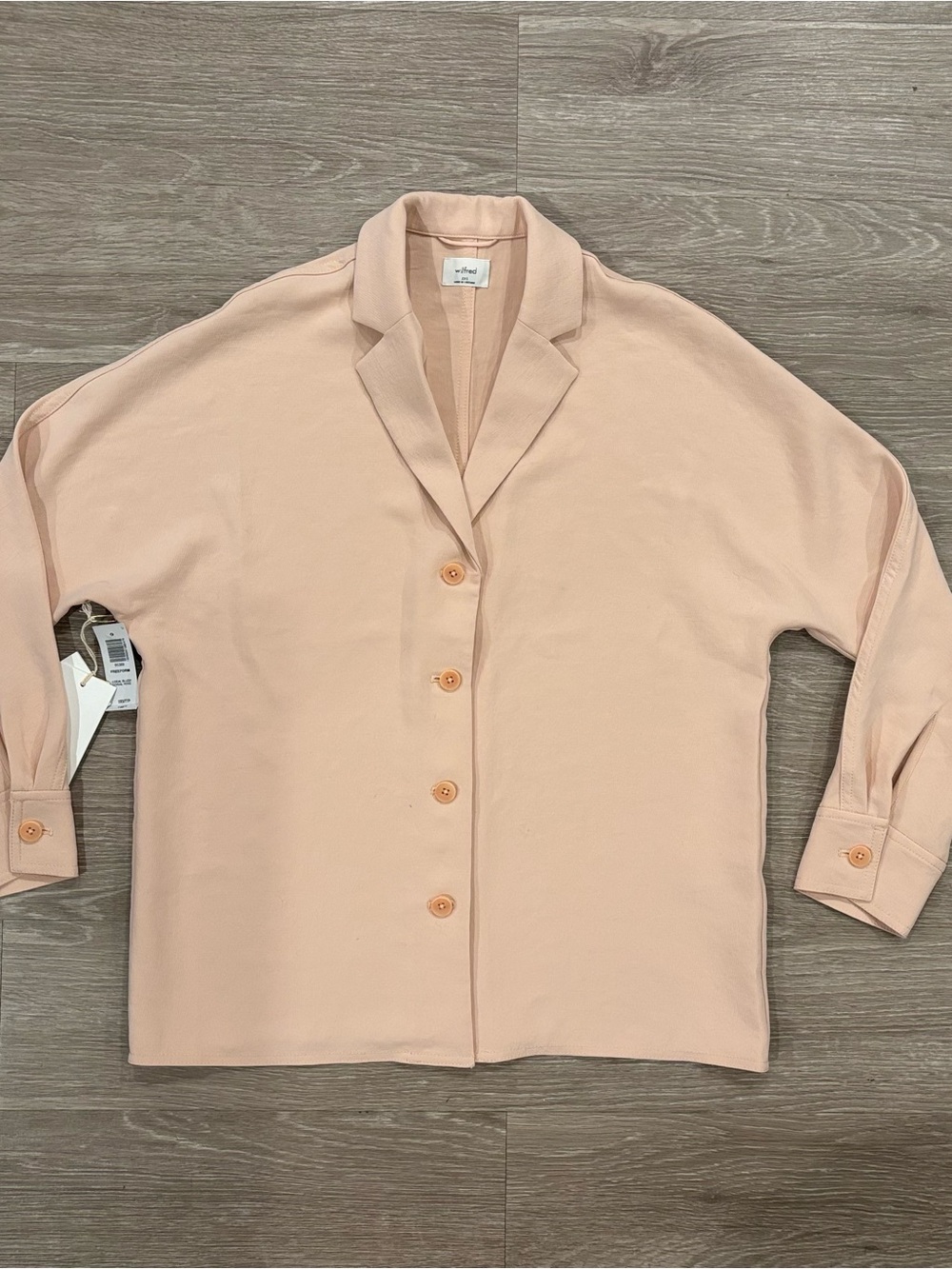 Aritzia Coral Blush Freeform Shirt XXS